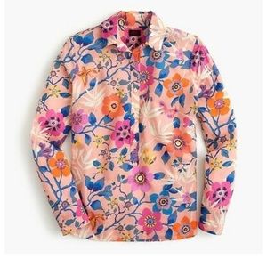 J Crew Liberty Pavilion Pink Floral Popover